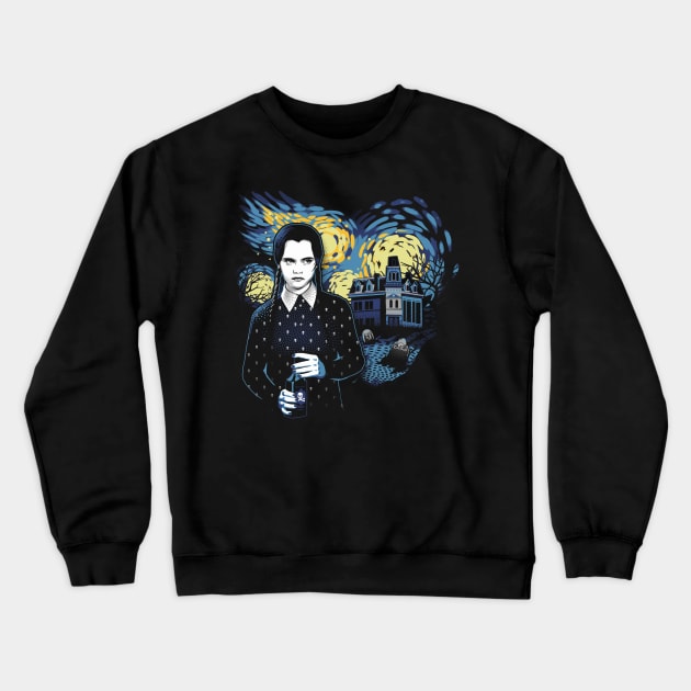 Starry Wednesday Night Crewneck Sweatshirt by Mr Eggs Favorites